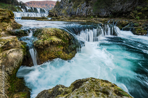 Fototapeta Naklejka Na Ścianę i Meble -  Beautiful Strbacki buk waterfall in Una Park,Bosnia