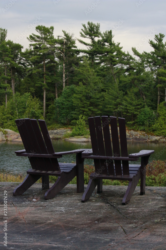 Fototapeta premium chair in garden