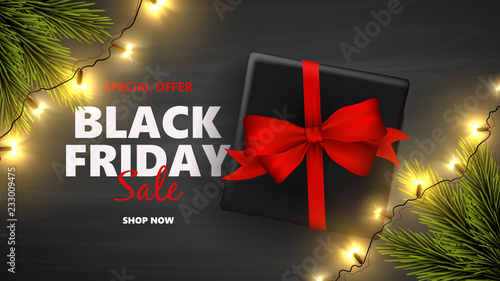 Black Friday sale design template. Vector illustration.