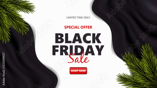 Black Friday sale design template. Vector illustration.