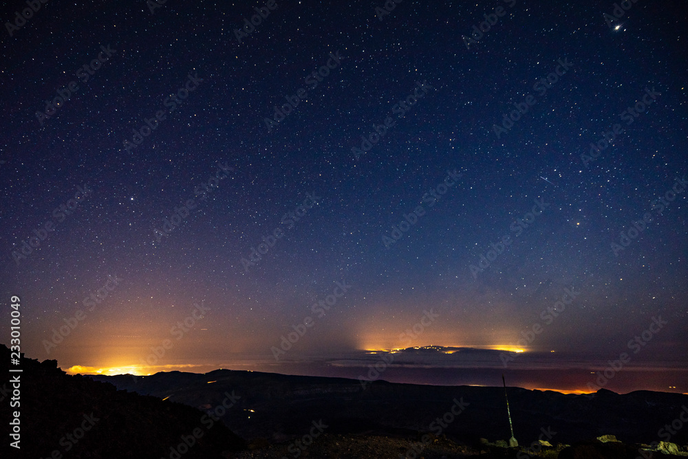 Stargazing at Altavista Refuge, Teide Mountain, Teide National Park, Tenerife, Canary ISlands, SPain