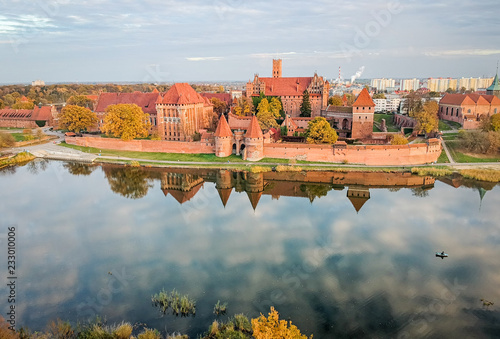 Aerial view for Malbork castle