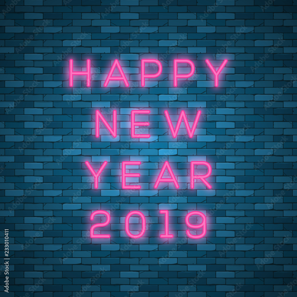 New 2019 year, vector illustration. Perfect for presentations New 2019 year, vector illustration. Perfect for presentations