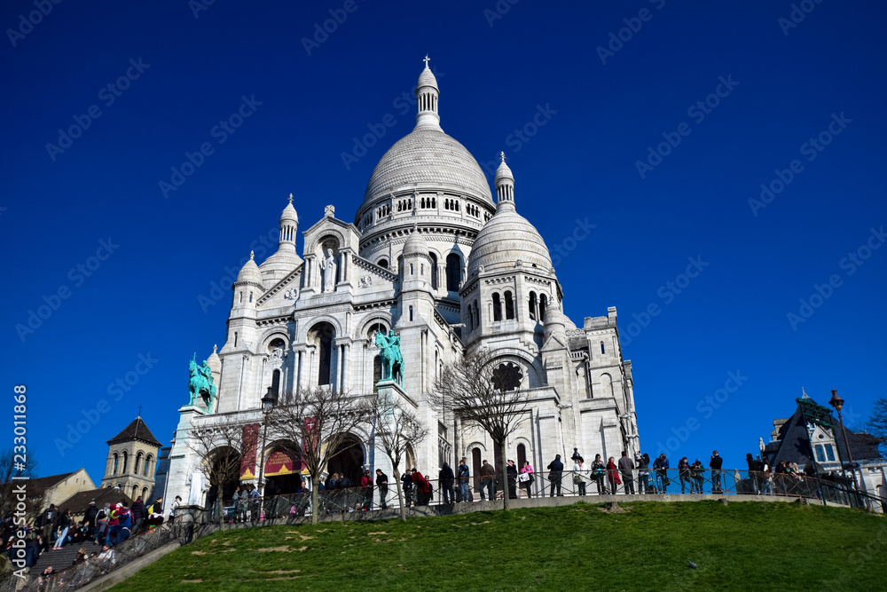 The Basilica of Sacre Coeur on Montmarte in Paris