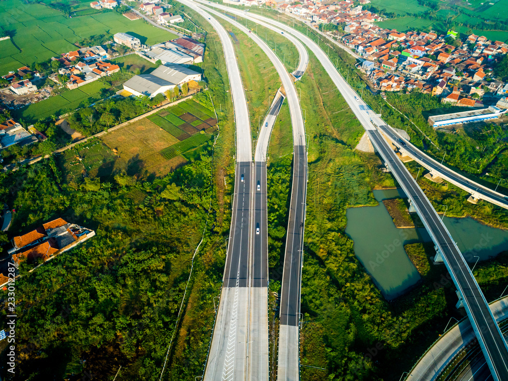 Foto Aerial View of Pasir Koja Highway Interchange, Soroja and Purbaleunyi Toll Road,