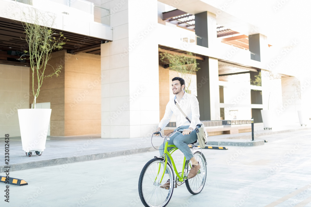 Fototapeta premium Cycling Is Environment Friendly