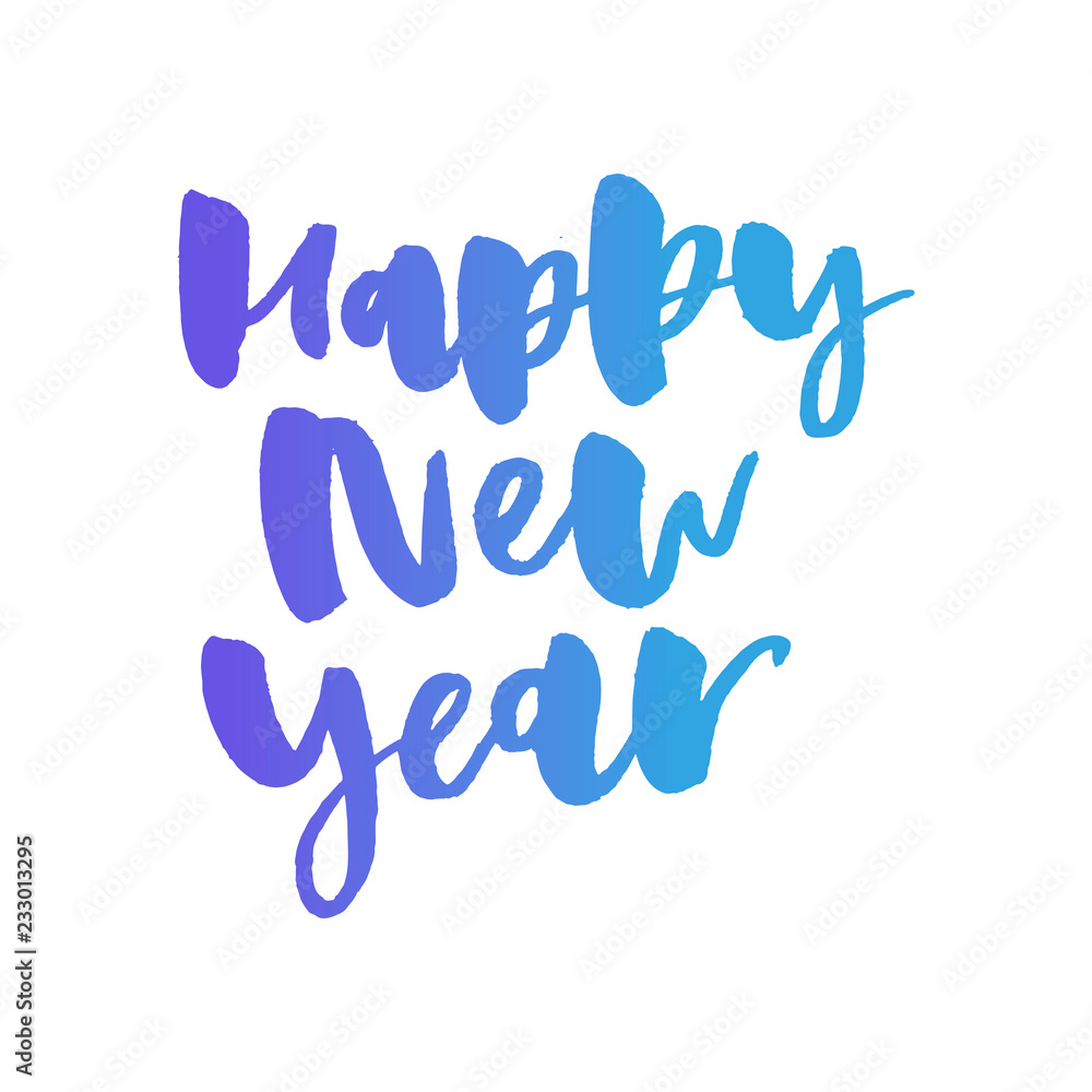 Happy New 2018 Year. Holiday Vector Illustration With Lettering Composition and Burst. Vintage Festive Label Happy New 2018 Year. Holiday Vector Illustration With Lettering Composition and Burst. Vintage Festive Label