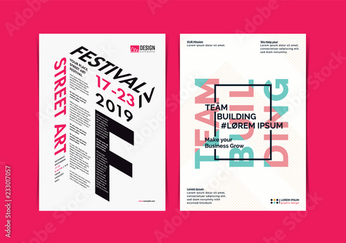 Multipurpose typography poster layout template. Vector illustration.