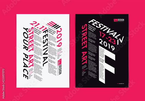 Multipurpose typography poster layout template. Vector illustration.