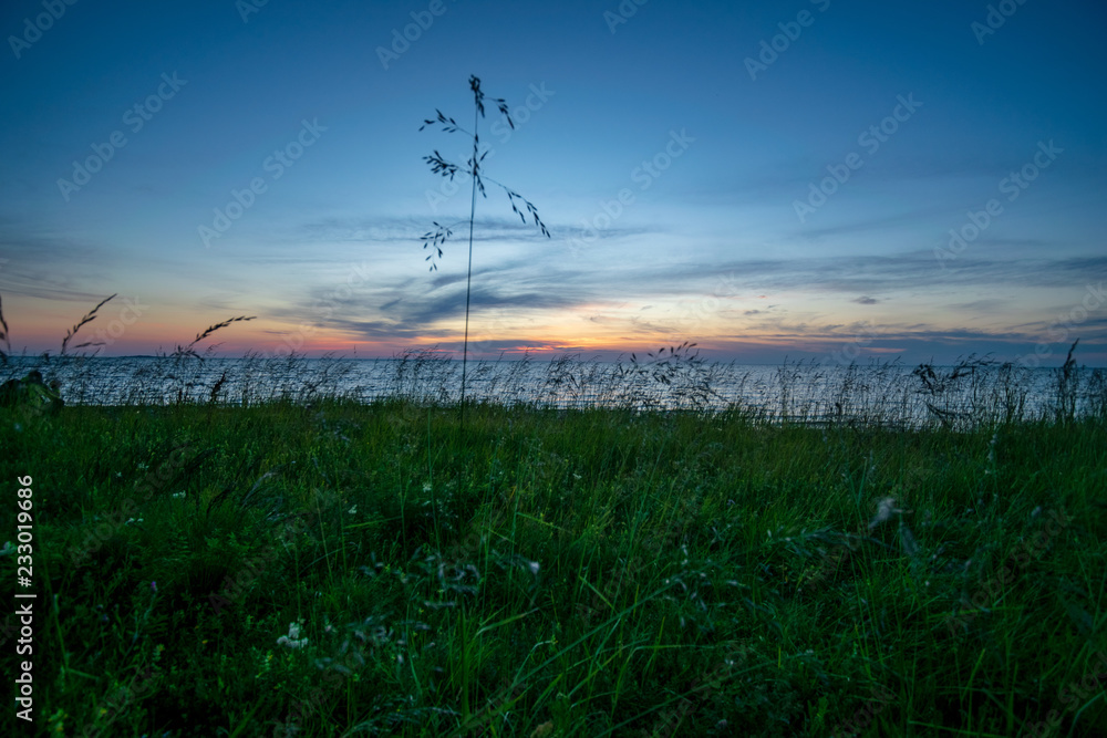 red saturated colors in sunset over the sea red saturated colors in sunset over the sea