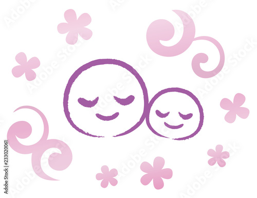 寄り添う母と子-02