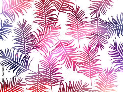 Tropical jungle leaves seamless pattern background. Tropical poster design. Exotic leaves art print. Wallpaper, fabric, textile, wrapping paper vector illustration design