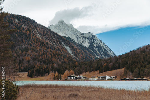 german town Mittenwald, mountains and lakes countryside © kuutamollakettu