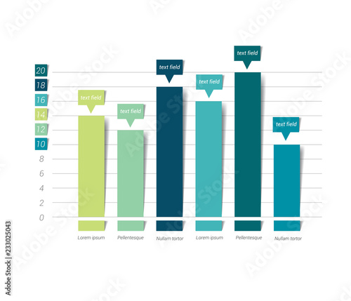 Flat chart, graph. Simply color editable. Infographics elements.