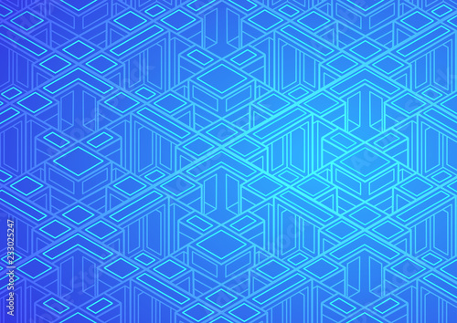 Technological isometric background, vector