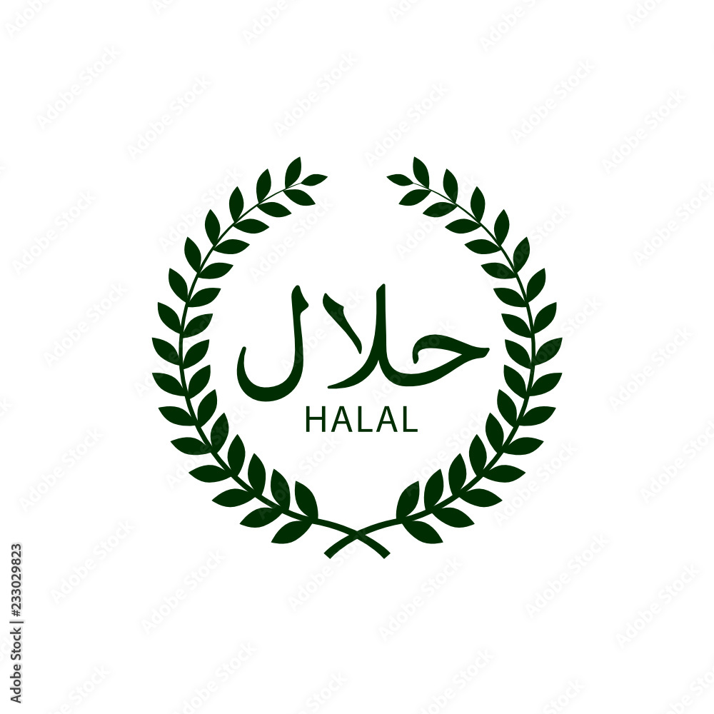Halal food product sign icon Halal food product sign icon