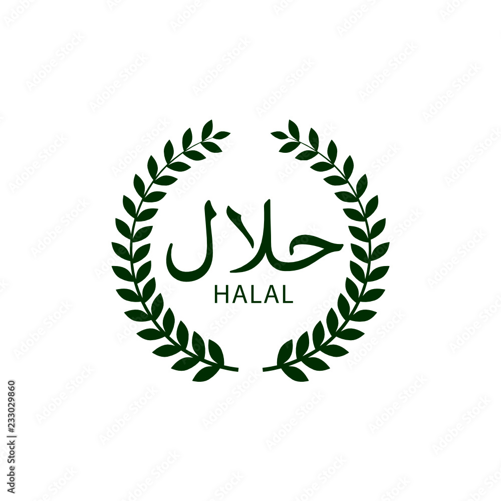 Halal food product sign icon Halal food product sign icon