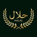 Halal food product sign icon