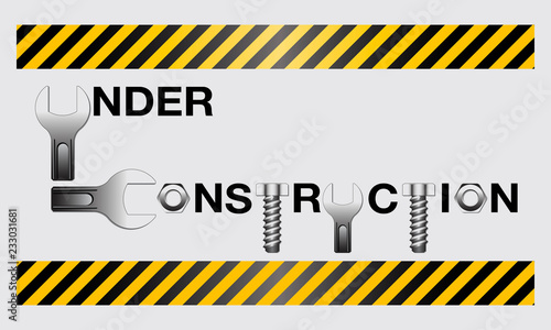 under construction, vector