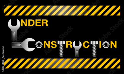 under construction, vector