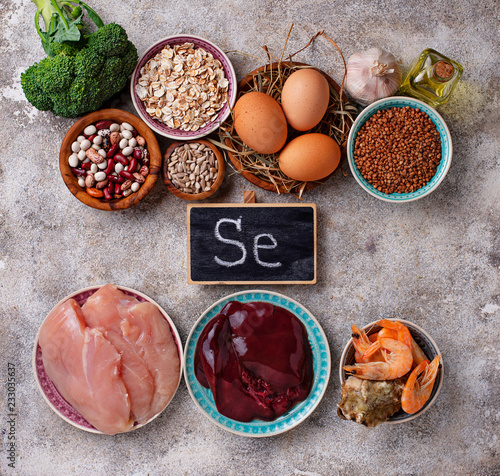 Bild auf Leinwand Healthy product sources of selenium.