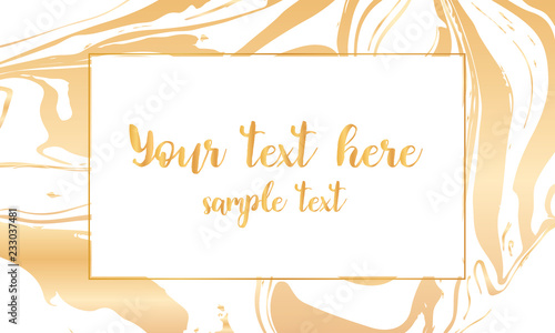 Vector white and gold design template for party, invitation, web, banner, birthday, wedding, business card. Abstract golden background.