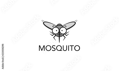 Happy mosquito logo