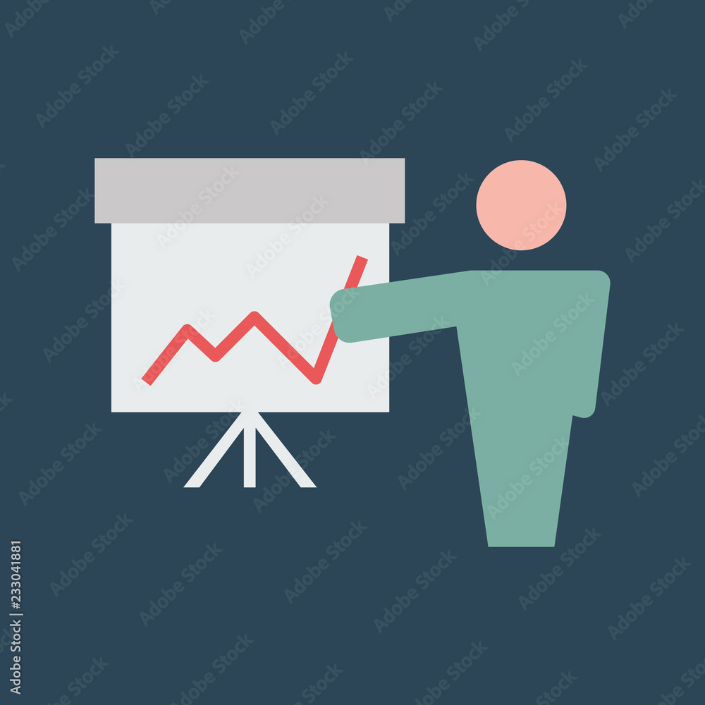 Silhouette icon business chart Silhouette icon business chart