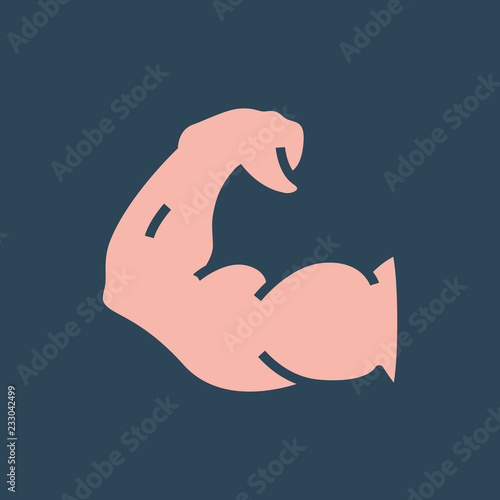 Silhouette icon strong hand