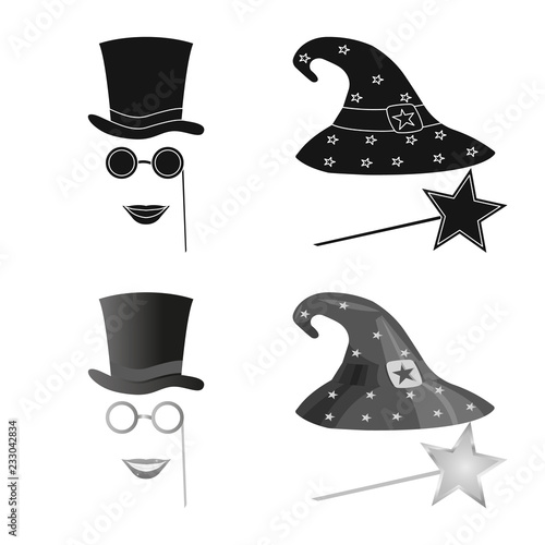 Vector illustration of party and birthday logo. Set of party and celebration stock vector illustration.