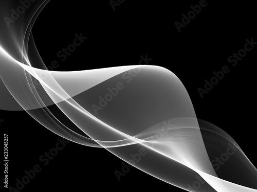  Abstract Black And White Wave Design