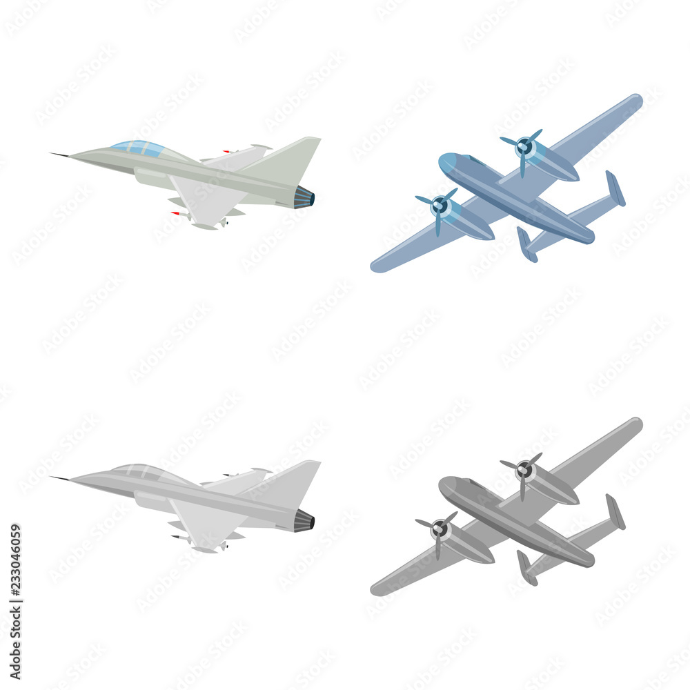 Vector design of plane and transport symbol. Set of plane and sky stock vector illustration. Vector design of plane and transport symbol. Set of plane and sky stock vector illustration.