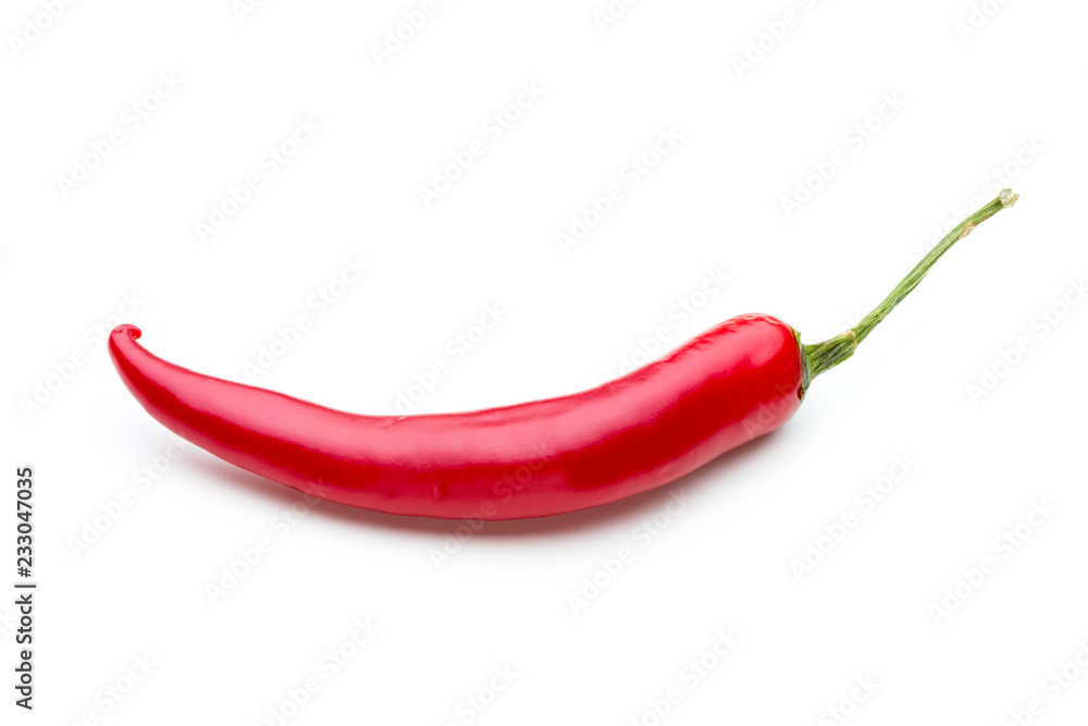 Red chilli pepper isolated on a white background. Red chilli pepper isolated on a white background.