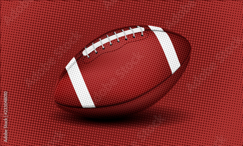American college high school junior striped football isolated on white background