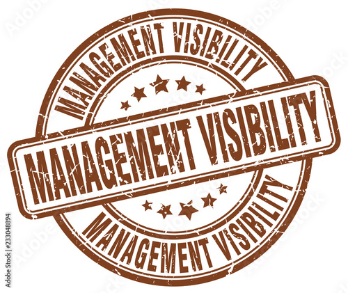 management visibility brown grunge stamp