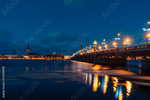 Quay of Daugava river in Riga, Latvia. © photoexpert
