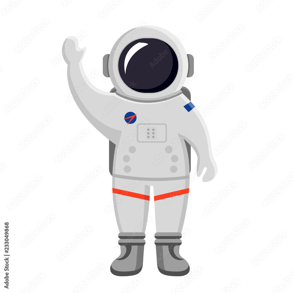 Astronaut Flat Design Icon isoliert auf weißem Hintergrund Astronaut Flat Design Icon isoliert auf weißem Hintergrund