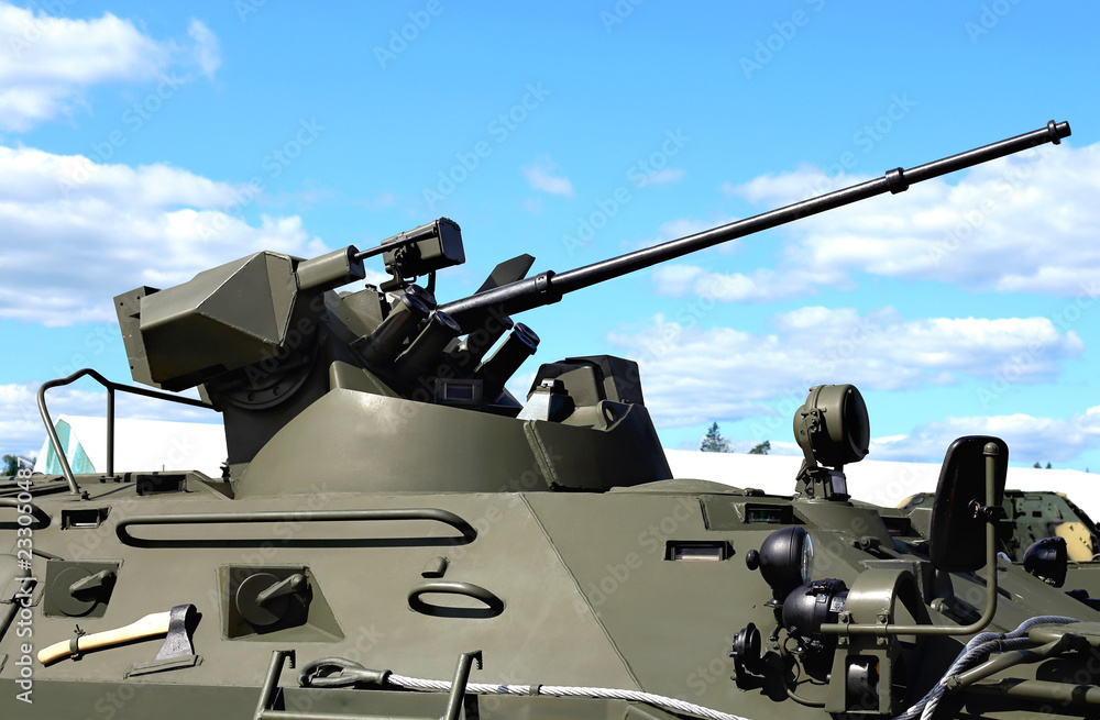 Automatic cannon and machine gun on the turret Automatic cannon and machine gun on the turret