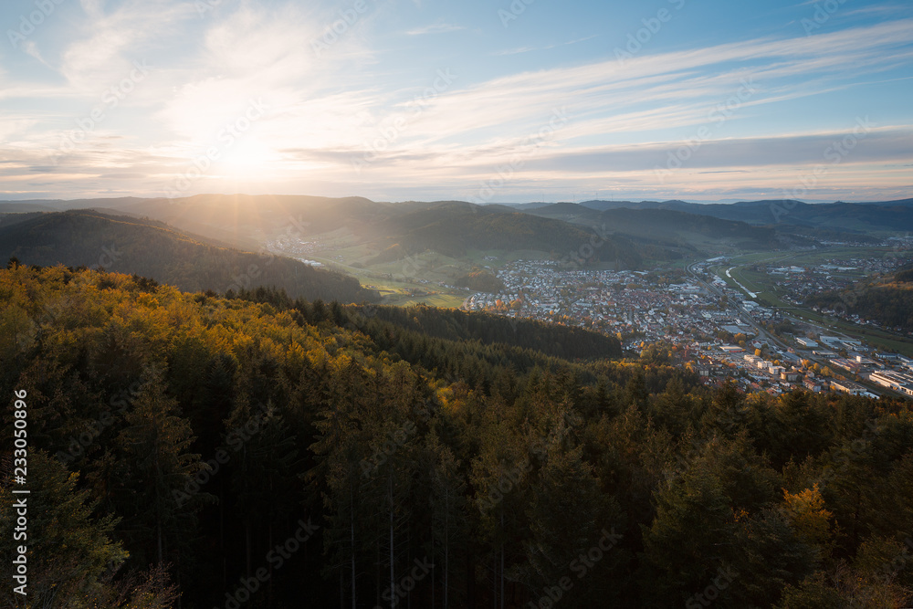 Aussicht vom Urenkopfturm auf Haslach im Kinzigtal Aussicht vom Urenkopfturm auf Haslach im Kinzigtal