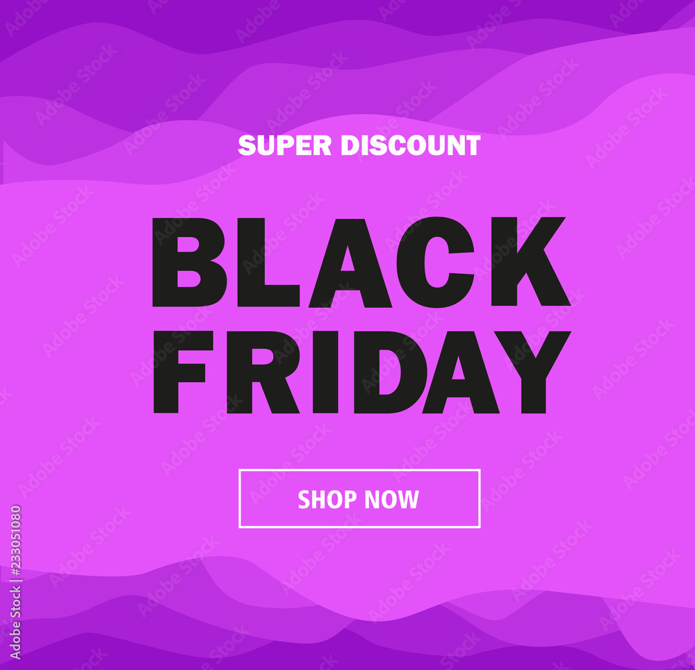 Black Friday. Super discount. Vector illustration.