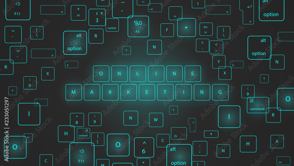 Illustration of virtual neon keyboard buttons. Illustration of virtual neon keyboard buttons.