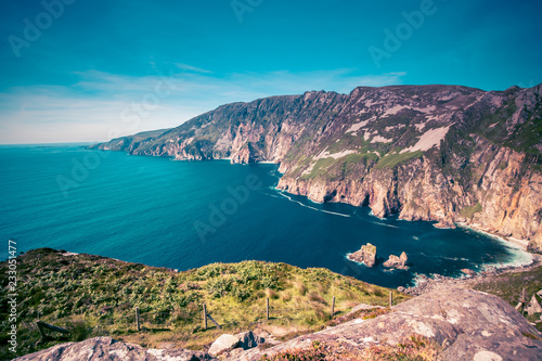 Canvas Print Slieve League cliffs (Sliabh Liag Cliffs) are among the highest sea cliffs in Europe