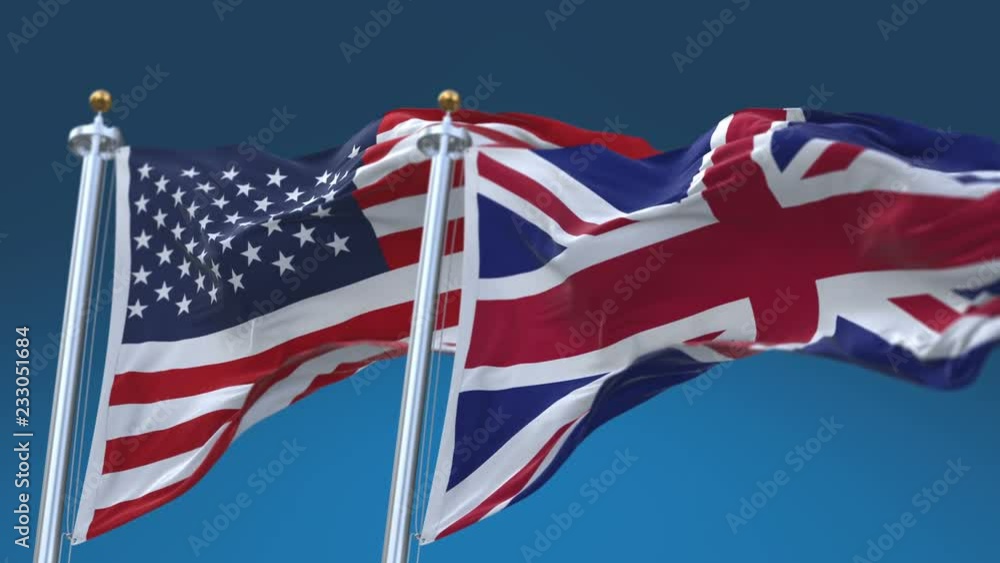 4k Seamless United States of America And Britain England United Kingdom ...