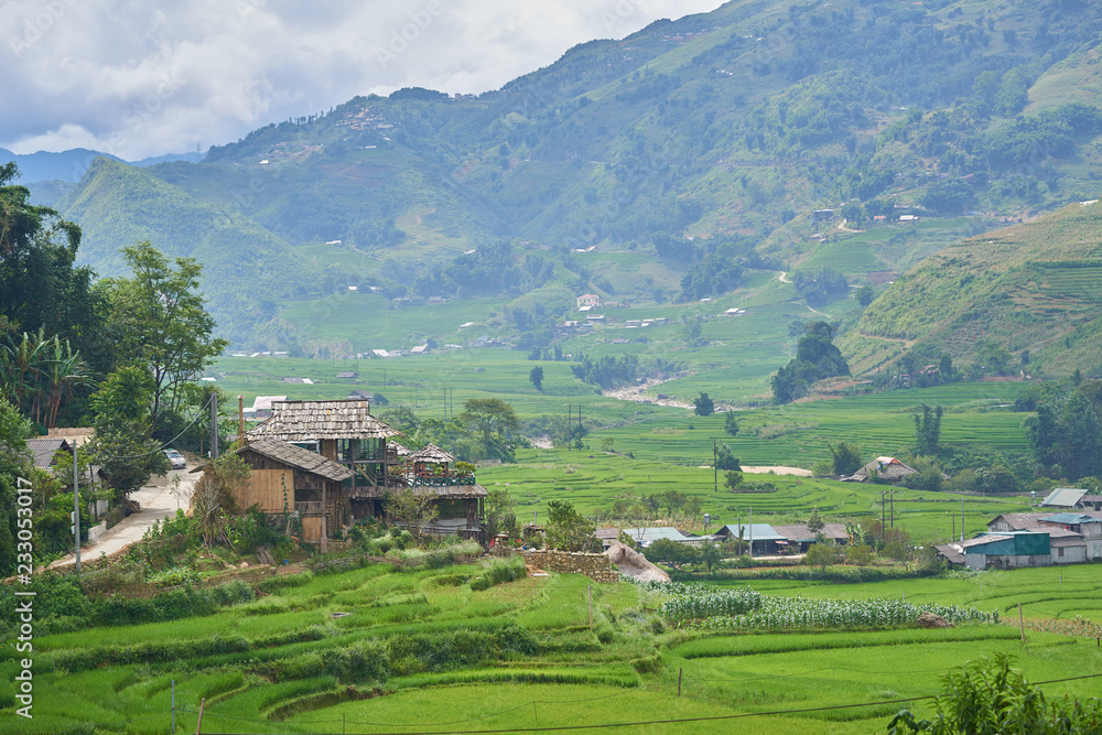 Montañas de Sa Pa en Vietnam Montañas de Sa Pa en Vietnam