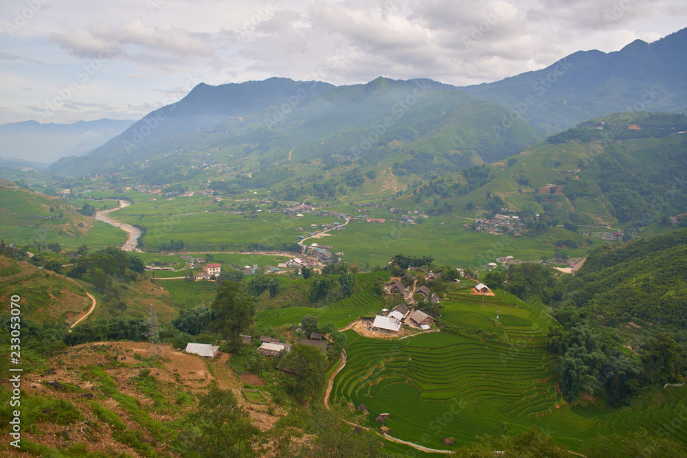 Obraz premium Montañas de Sa Pa en Vietnam