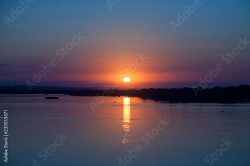 Sunset on the river