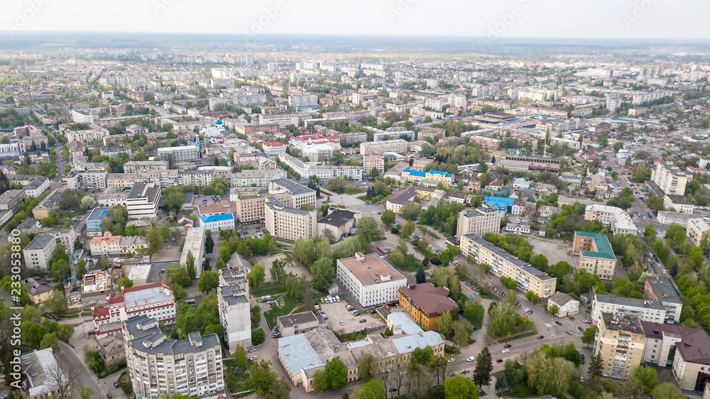 Aerial view of Zhytomyr city in Ukraine