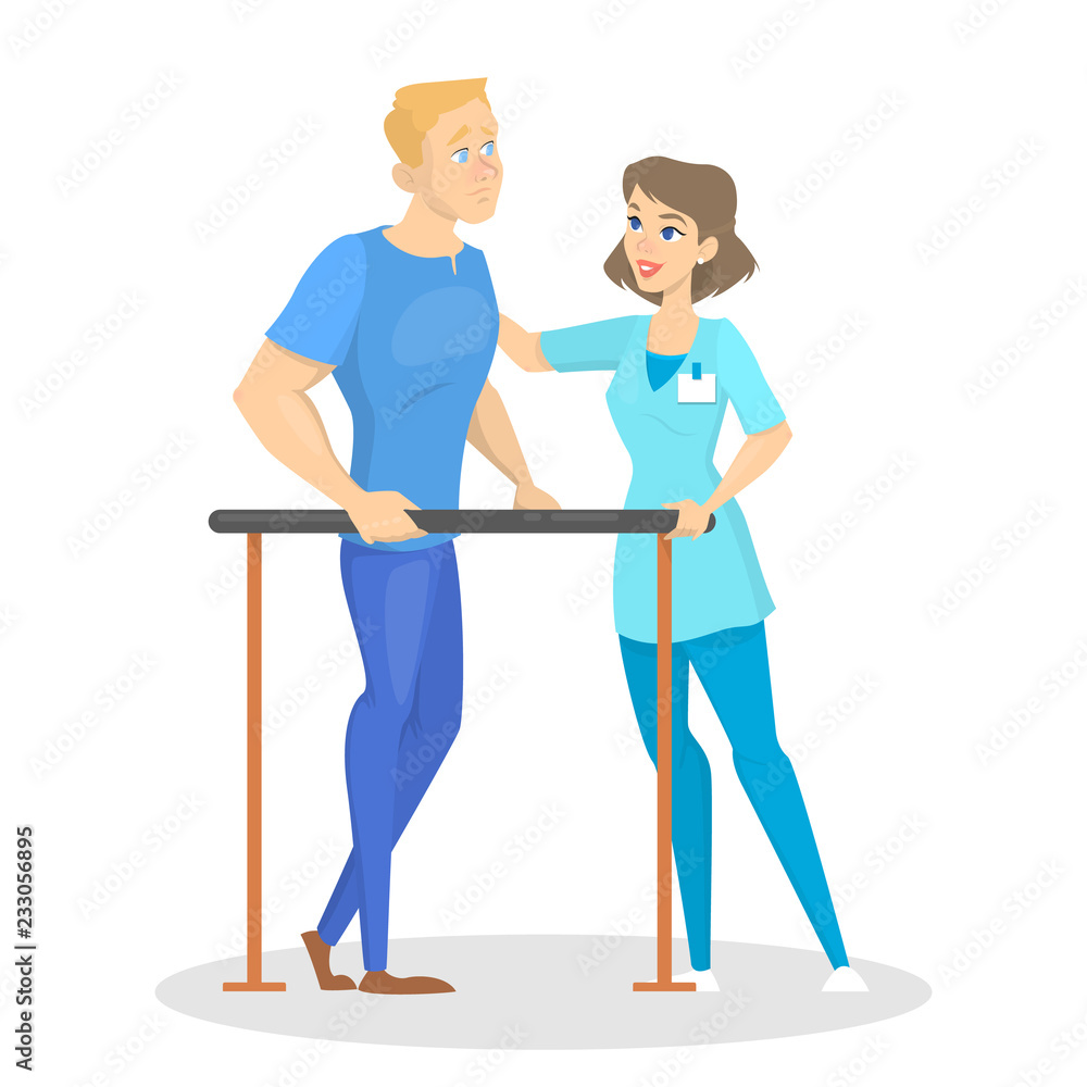 Doctor and patinet in hospital. Idea of healthcare Doctor and patinet in hospital. Idea of healthcare
