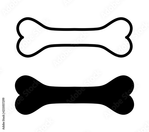 Dog bone icons. Vector photo