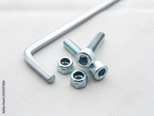 Foto Hex key and bolts